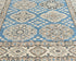 4x6 Ft Blue Kazak Afghan Hand Knotted Geometric Design Wool Area Rug